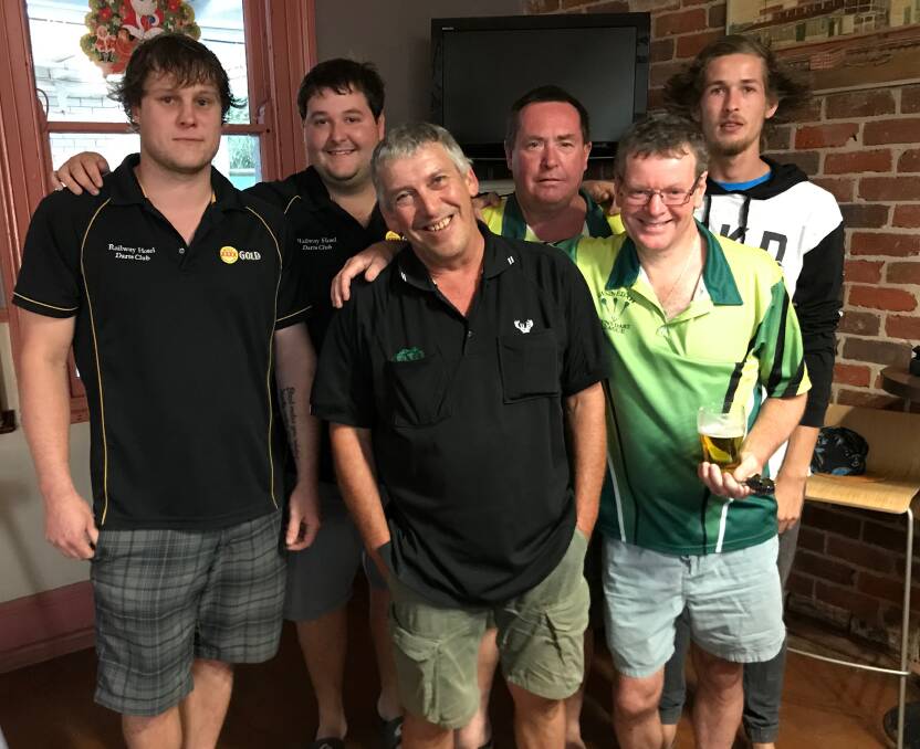 UNLUCKY: The Services Spinners played well to finish runners up in the Gunnedah Men's Dart League A grade grand final. Photo: Pat Williams 