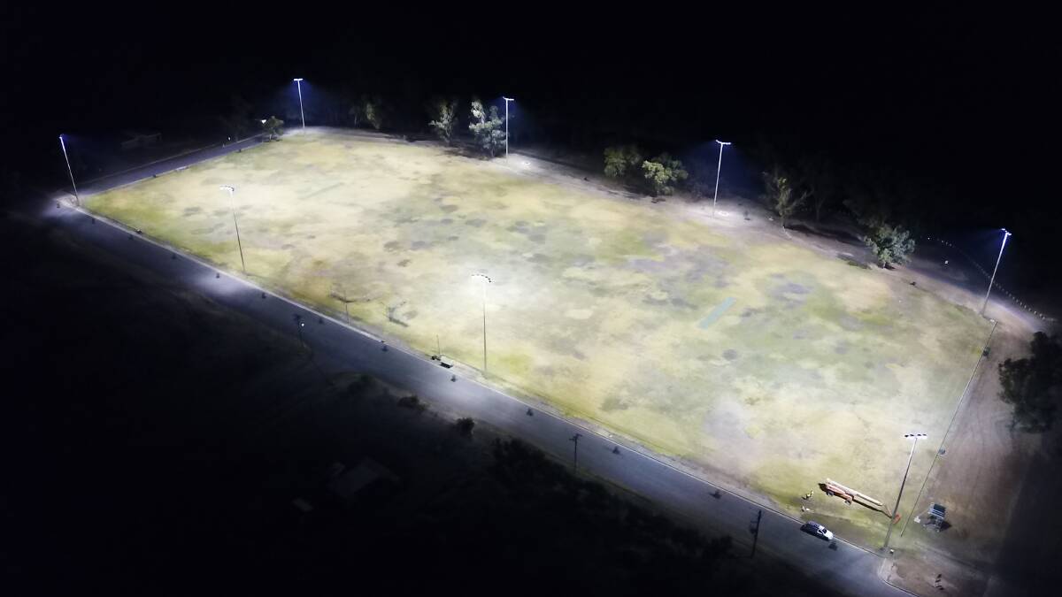 SWITCHED ON: Donnelly Fields light up the night. Photo: Supplied 