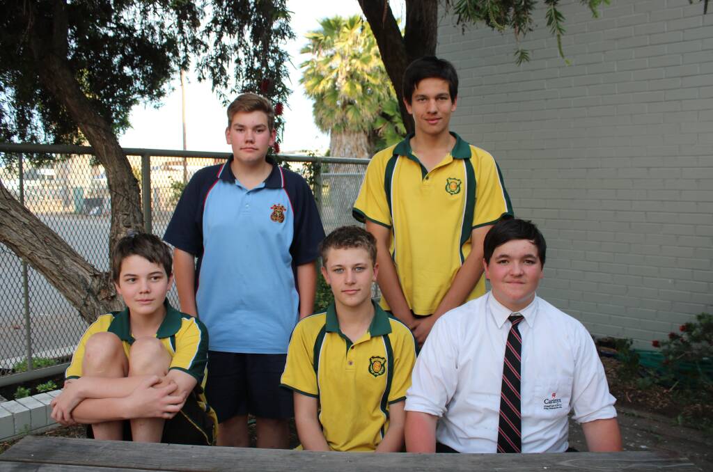GUNNEDAH YOUTH COUNCIL: Back from left: Thomas Bush and  Aiden R de Luzuriaga. Front from left: Sam R de Luzuriaga, Byorn Donnelly and Adam Carpenter