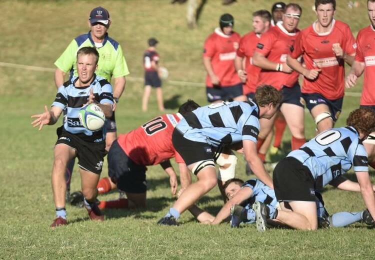 IMPORTANT WIN: The Narrabri Blue Boars proved too strong for the Gunnedah Red Devils, running out 31-12 winners. Photo: Mark Bode 