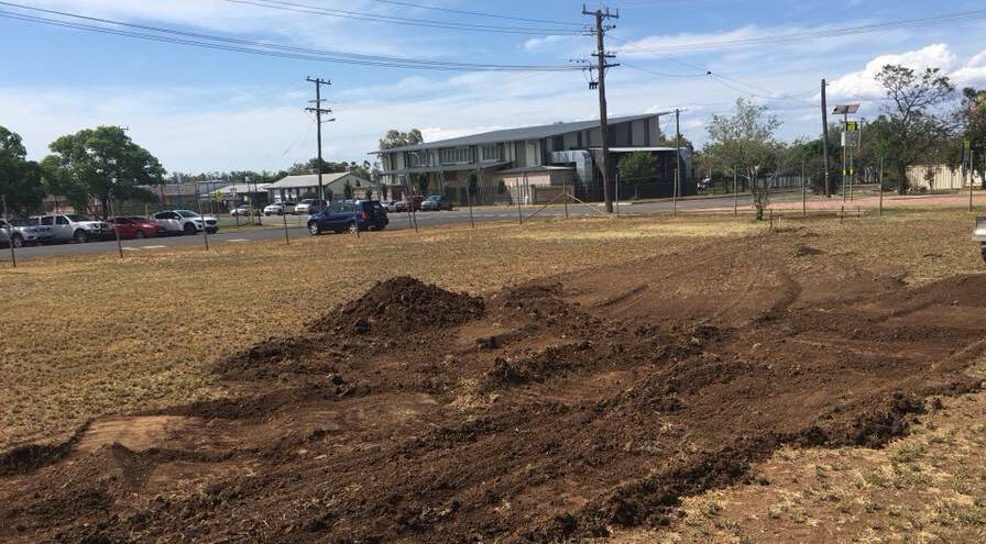 UNDER WAY: Construction of the new cricket nets began earlier in the week starting with earthmoving works. Photo: Gunnedah District Cricket Association 