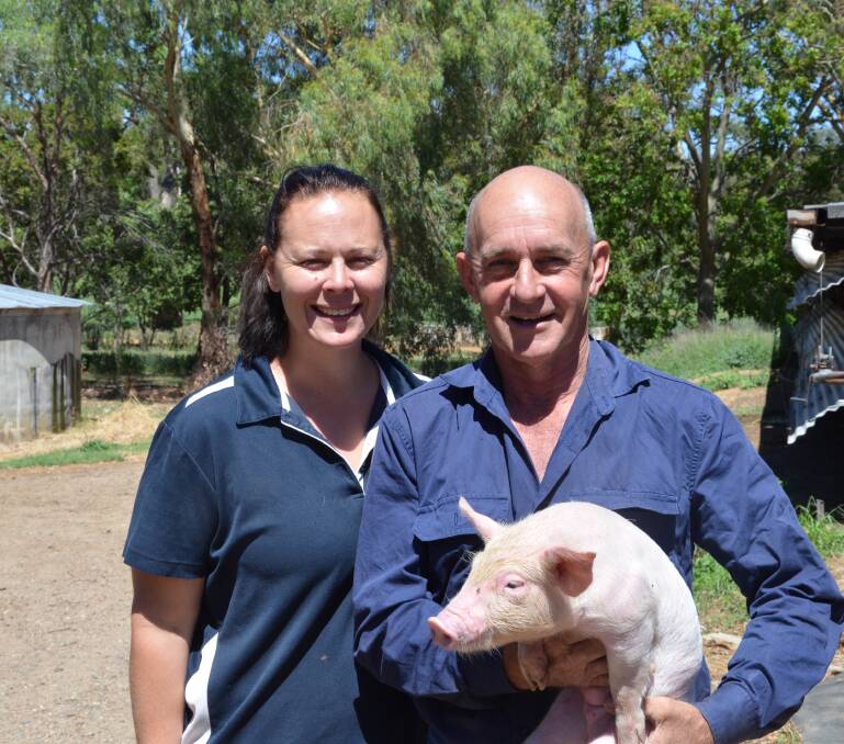 PUSHING ON: The team from Gunnedah's Leon Pork say the hot weather is taking it's toll. Photo: Billy Jupp