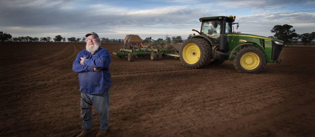 FINISH IN SIGHT: After planting his crops in May, Tamworth farmer Terry Blanch is gearing up for harvest. Photo: Peter Hardin 