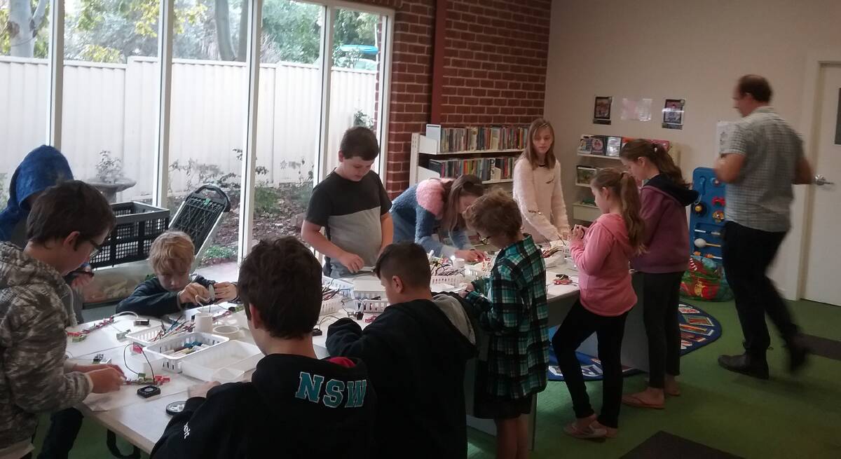 FUN FOR ALL: Local kids take part in an electronic workshop in Werris Creek. Photo: Supplied 