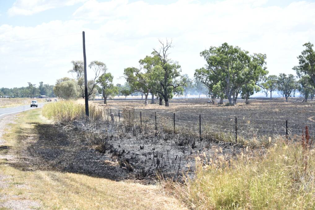 UP IN SMOKE: A grass fire in Carroll burnt out 83 hectares on Saturday prompting fresh calls for locals to remain vigilant ahead of searing temperatures. Photo: Ben Jaffery 