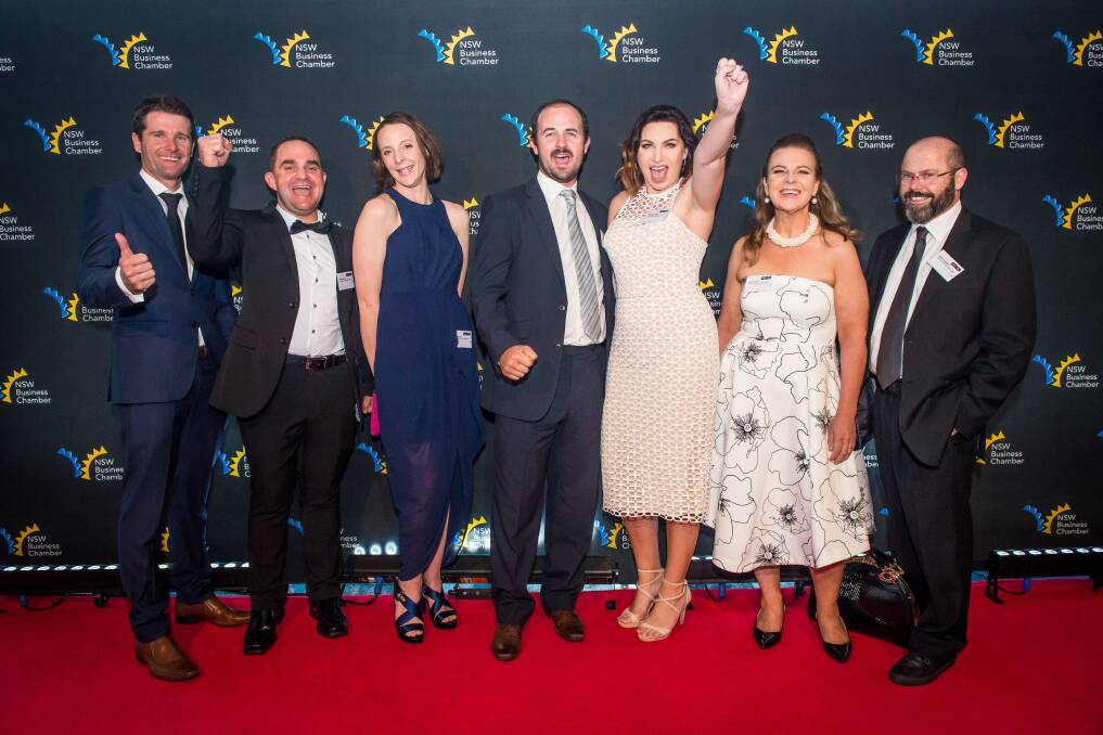 REWARD FOR EFFORT: Members of Gunnedah and District Chamber of Commerce seen here at last year's NSW Chamber awards are welcoming Business and Service Awards nominations. Photo: Supplied