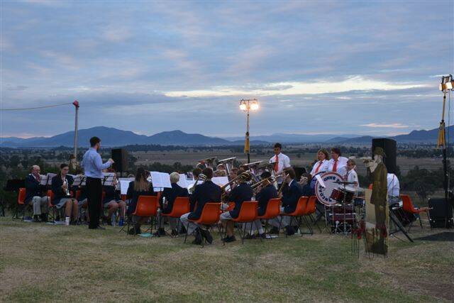 PAYING RESPECT: The Gunnedah Shire Band will once again perform at the ANZAC concert at Pensioners Hill. Photo: Supplied 