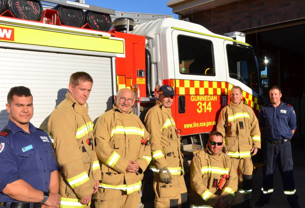 HERE TO HELP: The team from Gunnedah Fire and Rescue 314 are urging residents to be fire safe this winter. Photo: Billy Jupp 