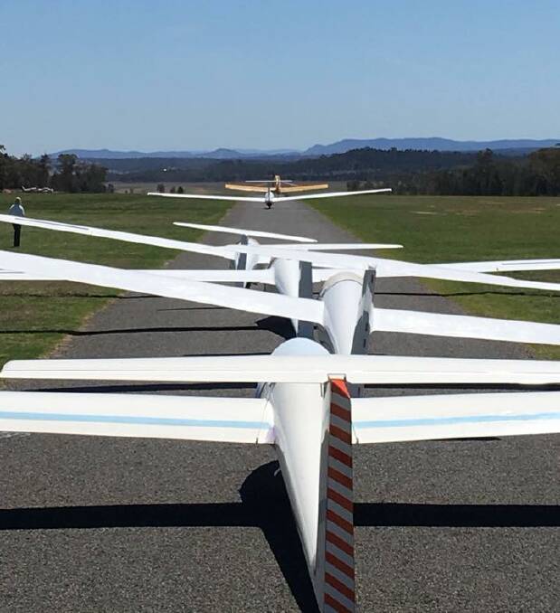 TOP SPEED: Pilots have reached speeds of up to 165kph during the first two days of competition at the Lake Keepit Soaring Club. Photo: Supplied 
