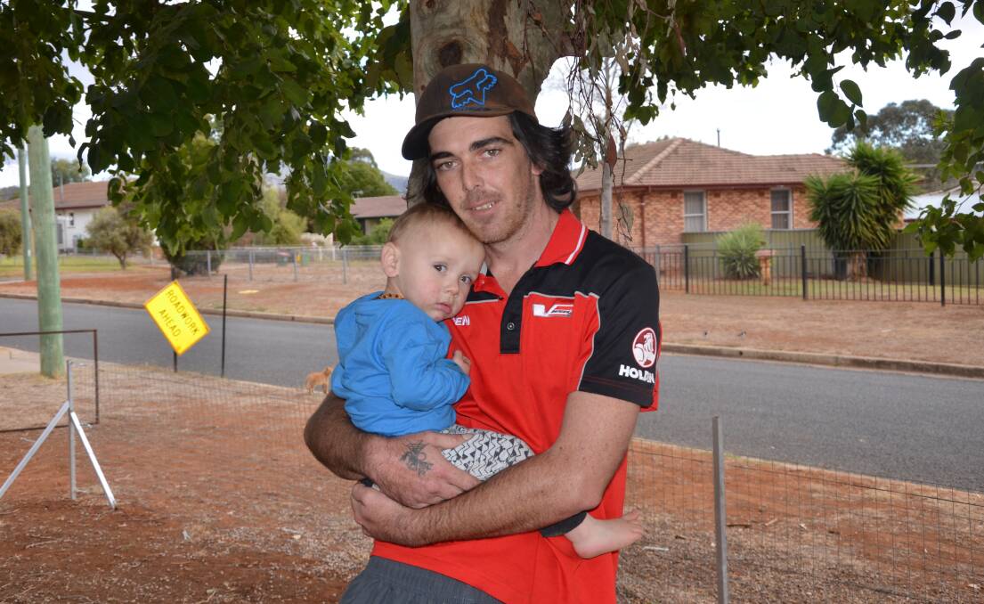 GOOD CAUSE: Gunnedah's William Price pictured with son Hayden is spearheading a fundraising event to help drought stricken farmers. Photo: Billy Jupp  
