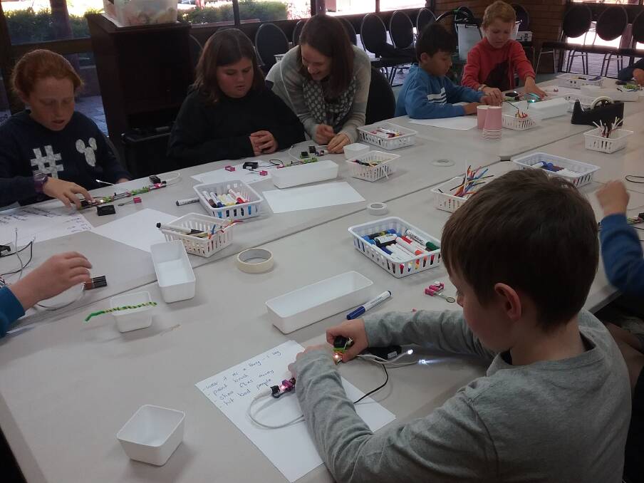 FUN FOR ALL: Local kids take part in an electronic workshop in Quirindi. Photo: Supplied 