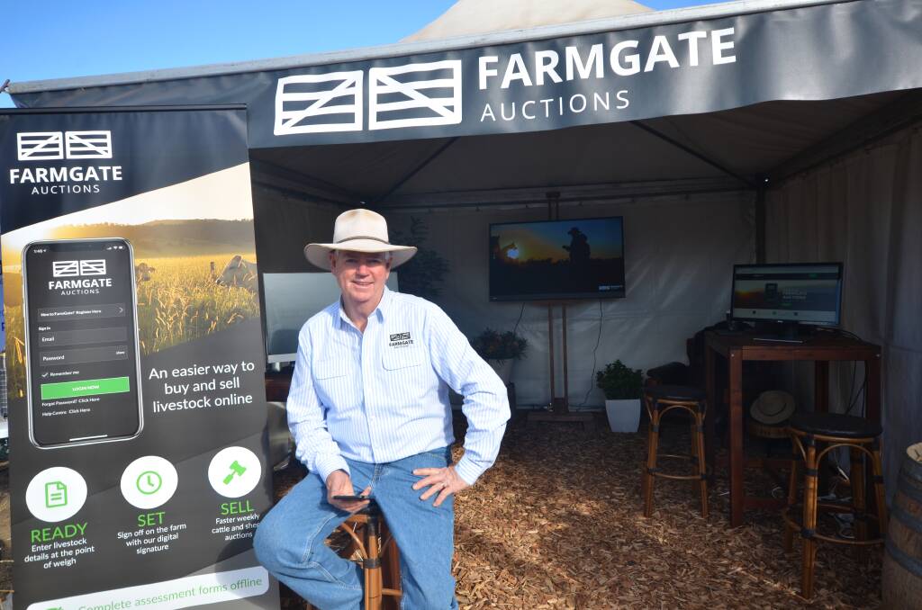 A NEW ERA: Gunnedah stock agent Guy Gallen launched Farmgate Auctions at AgQuip. Photo: Supplied 