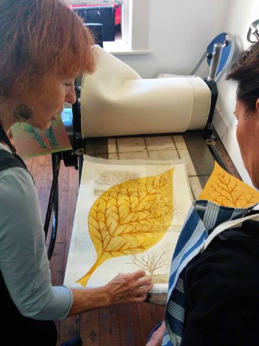INSPIRED: Printmakers Bernhardine Mueller and Margaret Vickers are set to bring their talents to Gunnedah in an upcoming exhibition. Photo: Supplied 