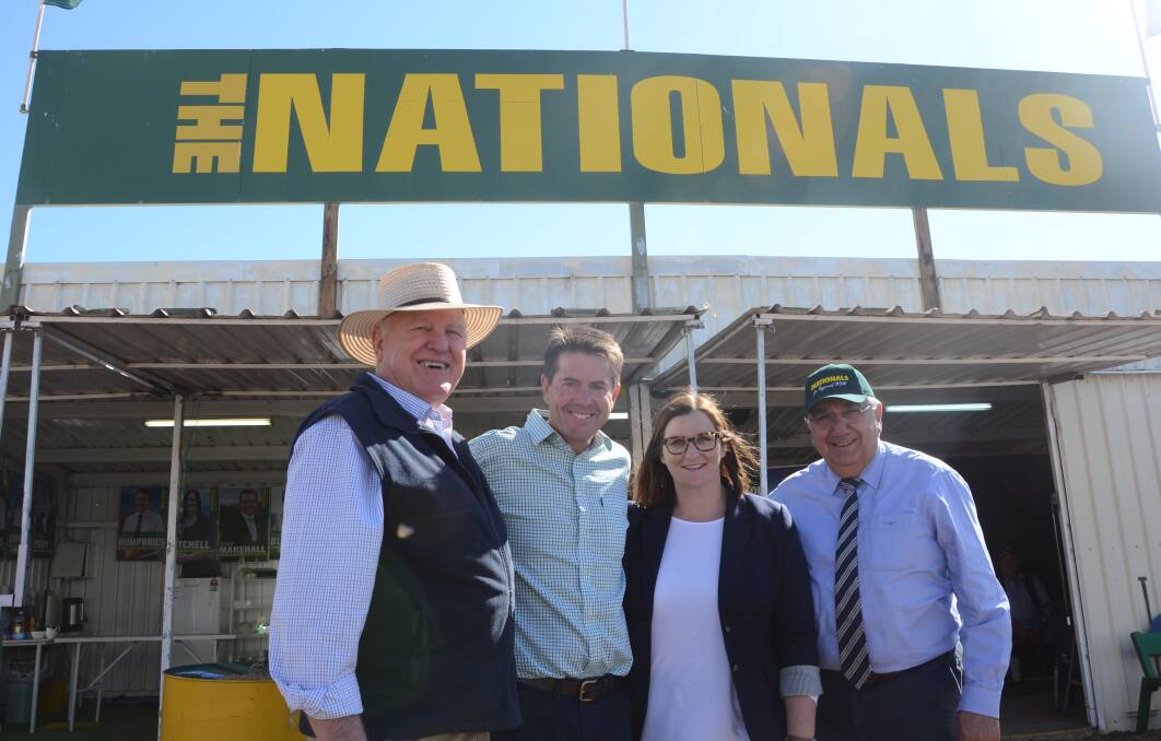 WARM WELCOME: Members of the NSW Nationals Party were on hand to welcome visitors to AgQuip. Photo: Billy Jupp