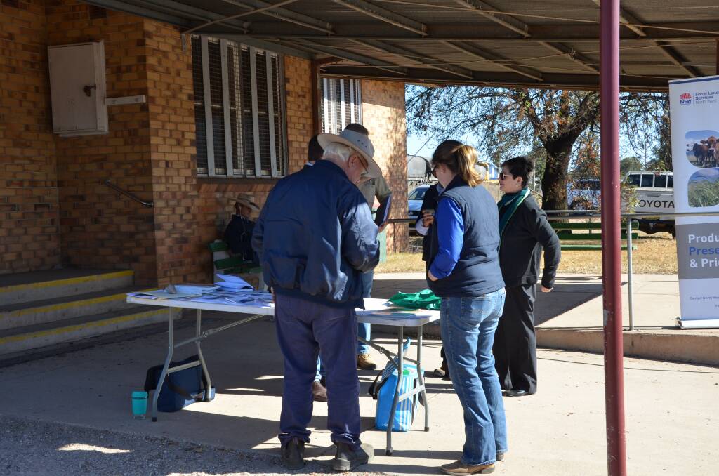 HERE TO HELP: The team from North West Local Land Services hosted the drought information session. Photo: Billy Jupp 