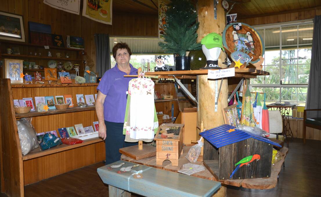 SOMETHING FOR EVERYONE: Sandra Tydd from the Gunnedah Rural Museum with some of the products on sale at the museum this Christmas. Photo: Billy Jupp