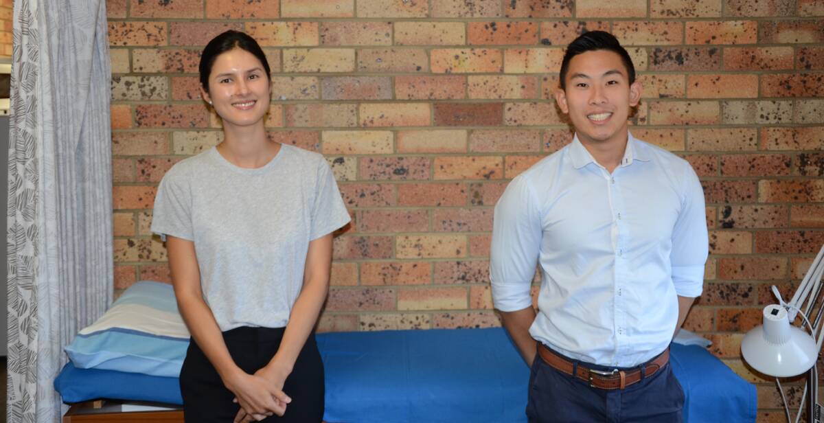 FRESH FACES: Nicole Bartos and Matthew Chan are excited to take the next step in their medical career in Gunnedah at the Barber Street Medical Centre. Photo: Billy Jupp