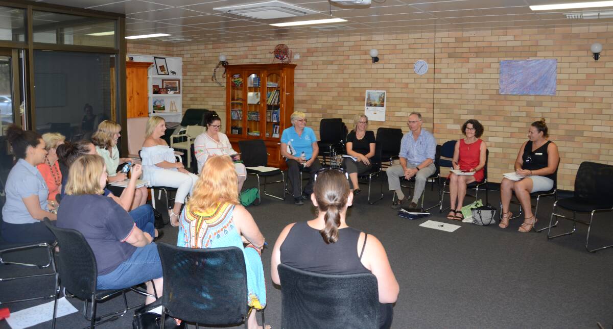 COMING TOGETHER: Representatives from several different Gunnedah community health groups, schools and programs met on Tuesday to discuss bringing the Royal Far West Road Show Bus to Gunnedah. Photo: Billy Jupp