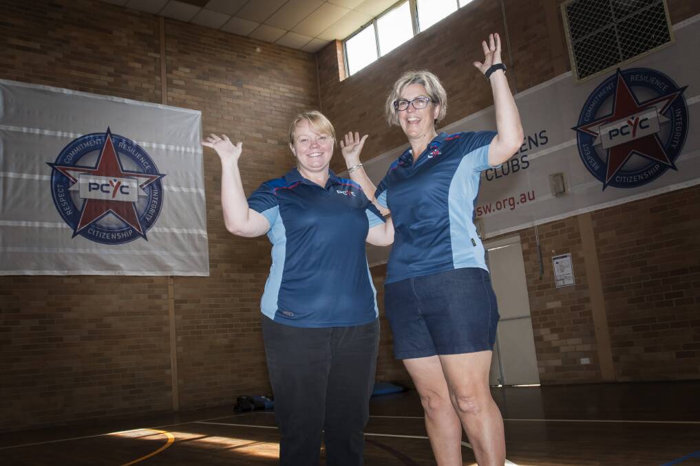 CHEERING: Faith Moran and Michelle Gosper are thrilled with what the future holds for Gunnedah PCYC. Photo: Peter Hardin 041218PHC006