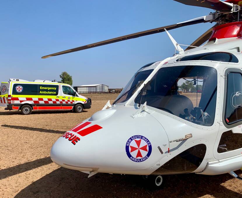 NSW Ambulance paramedics and a WRHS critical care team helped the man after his fall.