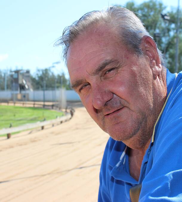 Fed up: GBOTA chairman Geoff Rose at the Gunnedah greyhound racing track this week which he refused to sell. "The government will not get any GBOTA track," he said.