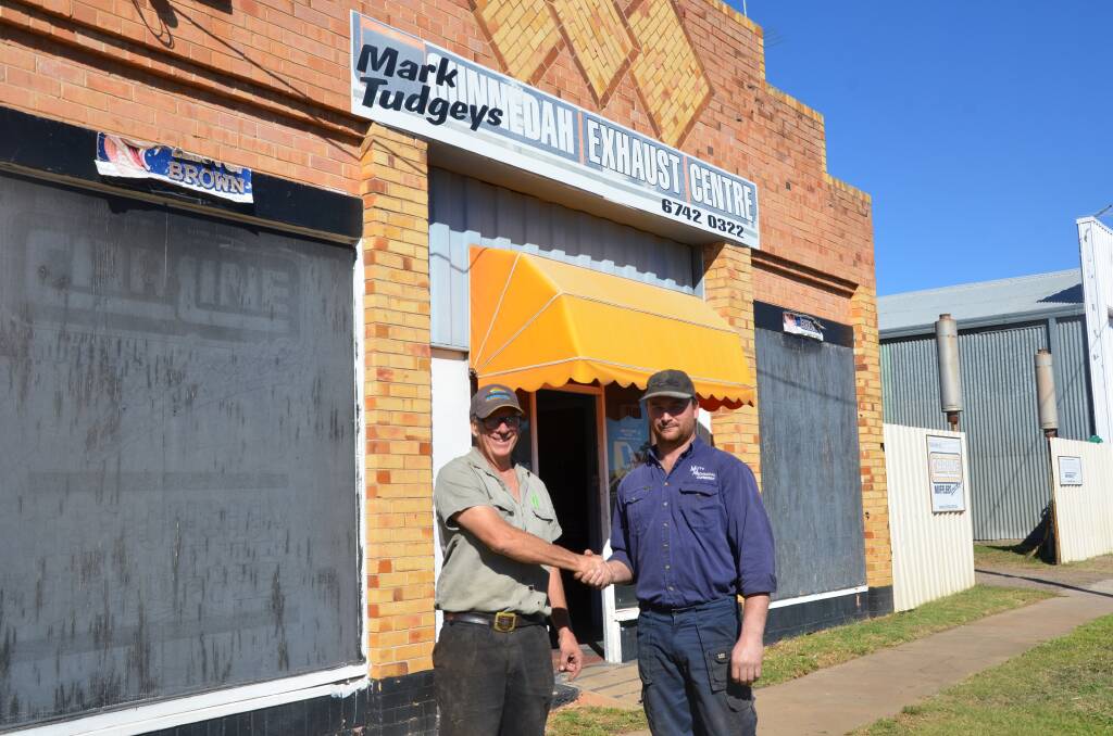 Sold but not exhausted: Mark Tudgey has handed over the reins of the Gunnedah Exhaust Centre to Matt Cobb, who is adding his own spin to the business.