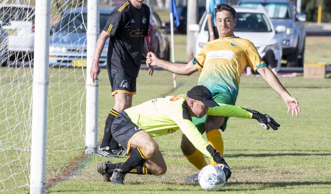 Gunnedah FC played South United while Kootingal and Moore Creek faced off. Photos: Peter Hardin