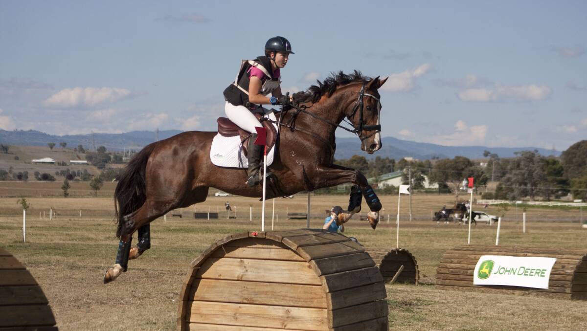 Great effort: Jaimie McElroy and HH Hawke competing earlier this year. Photo: Furdography