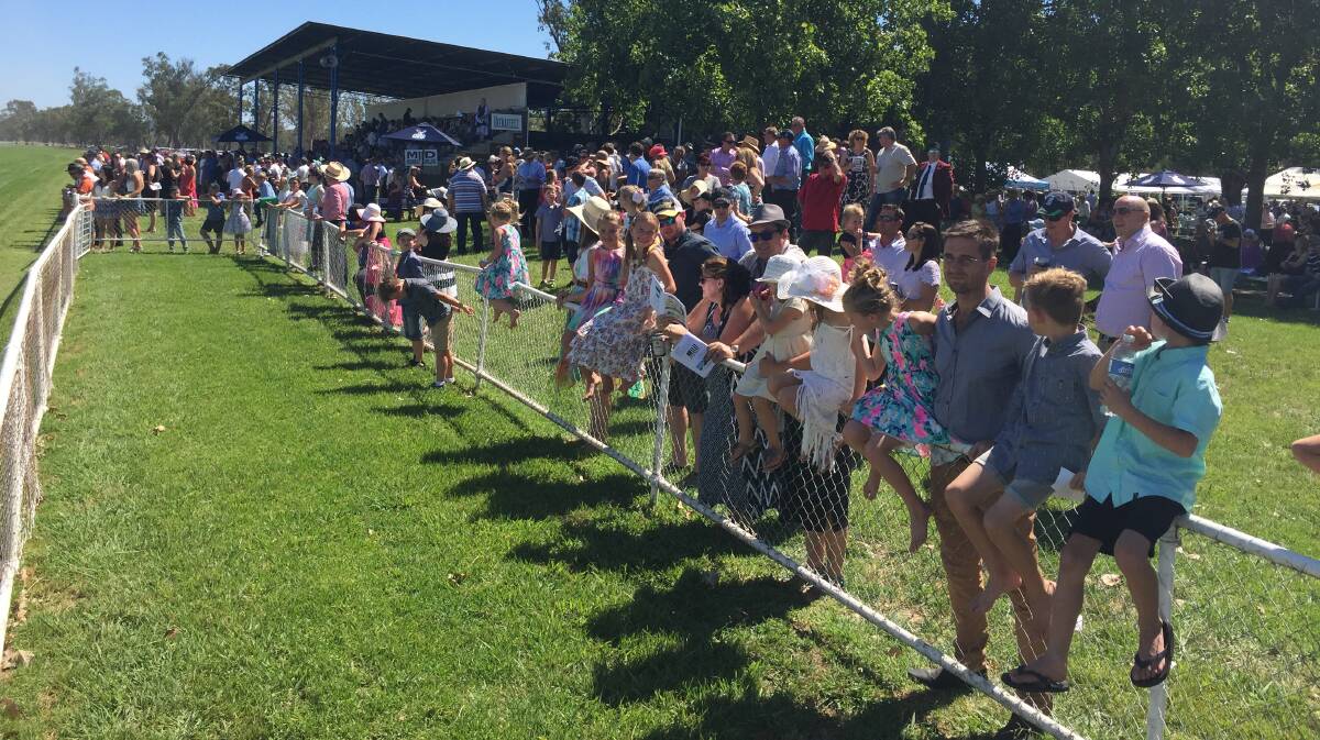 A DAY AT THE RACES: The Gunnedah Jockey Club relished a big crowd at the Riverside Racecourse for last year's Christmas Hams race meeting.