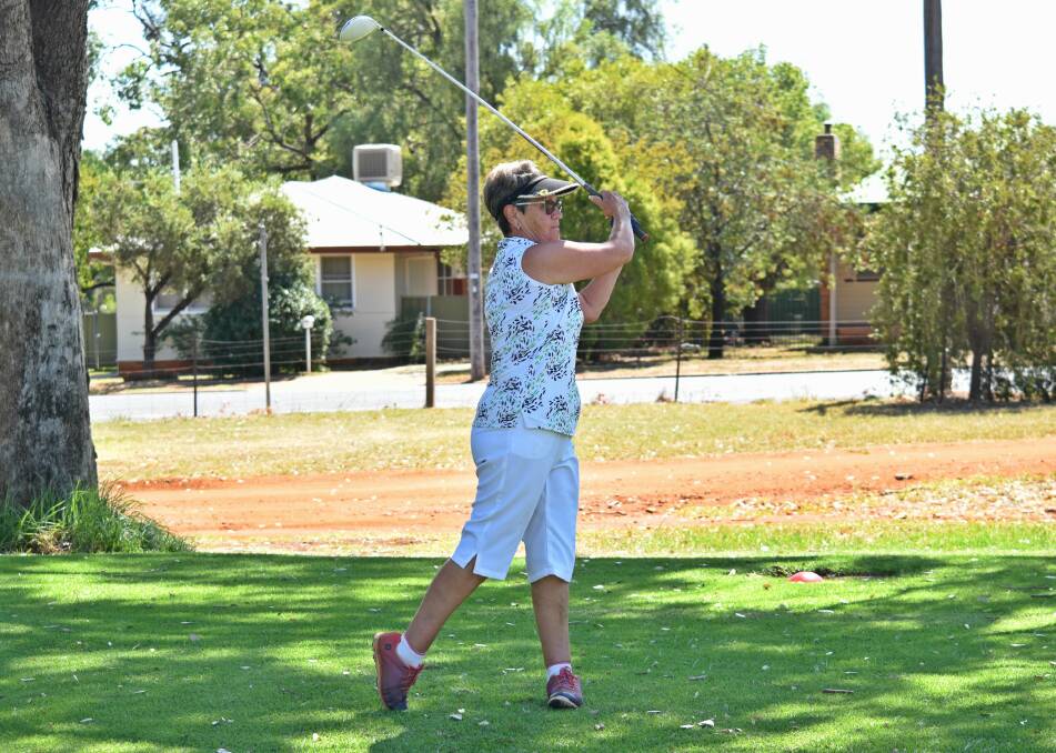 DRIVE: Gunnedah Women's Golf president Coral Lorimer was at the Longyard for the North and North Western District Ladies Golf Association Annual Tournament last week. Photo: Ben Jaffrey