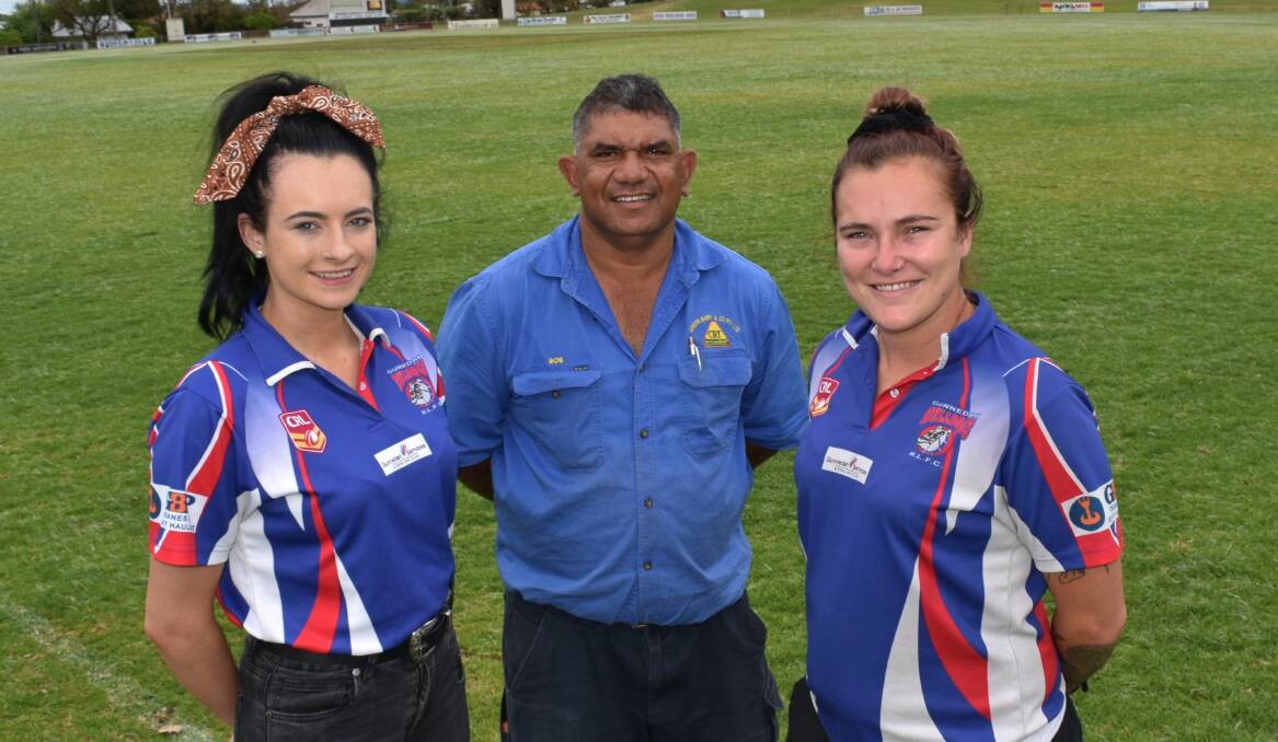 CANCELLED: Tara Wilkinson-Ryan, coach Bob Price and Gemma Wicks were excited about the upcoming nines tournament before it was cancelled. Photo: Ben Jaffrey
