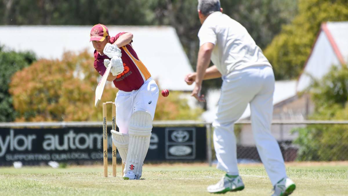 Albion captain Brad Cady kept his wicket intact on Saturday. Photo: Peter Hardin