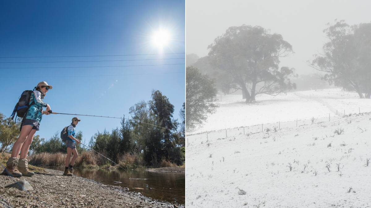 While it was warm on Monday (left) parts of the region could get a dusting of snow later this week. Photos: Peter Hardin