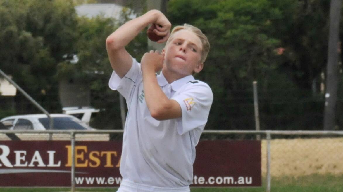 COMING UP: Will Maggs, pictured playing for Gunnedah's under 16s side last year, is one player Andy Mack thinks will benefit from playing two-day cricket.