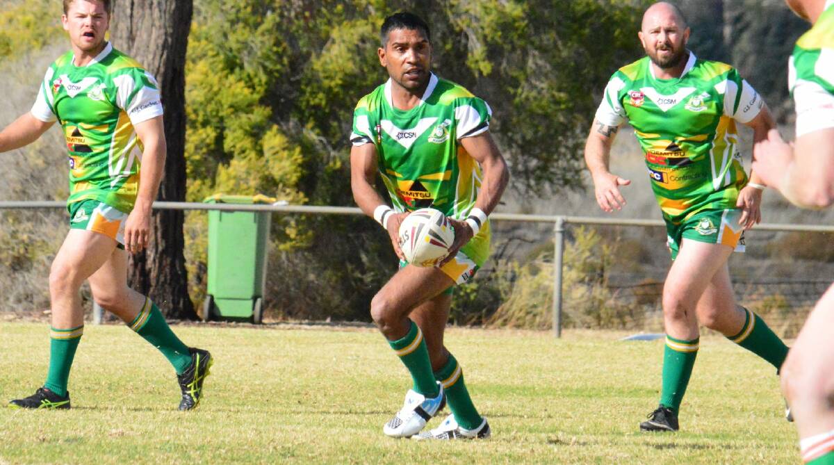 BALL IN HAND: Kialu Brown puts on an attacking play in Boggabri's last match of the season against Werris Creek. Photo: Sue Haire