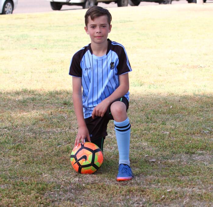 YOUNG GUN: Jayln Muggleton represented the North West PSSA soccer side at Inverell in August. Photo: Sam Newsam