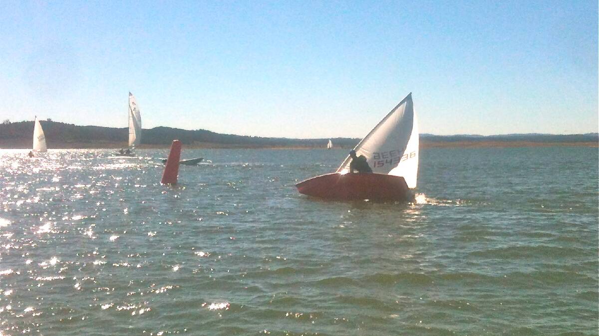 BLUSTERY: A strong wind made sailing tough at times over the weekend. Photo: Supplied