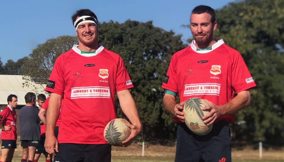 TACKLE MACHINES: Jeremy and Dan Brown "tackled everything with two legs and shut down a lot of the Moree forward attack" last week. Photo: Supplied