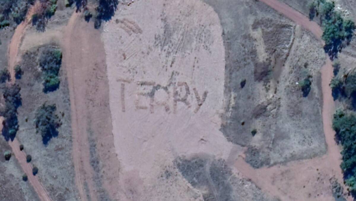 HUGE: 'Terry' can be found with a bit of zooming. Photo: Google Earth