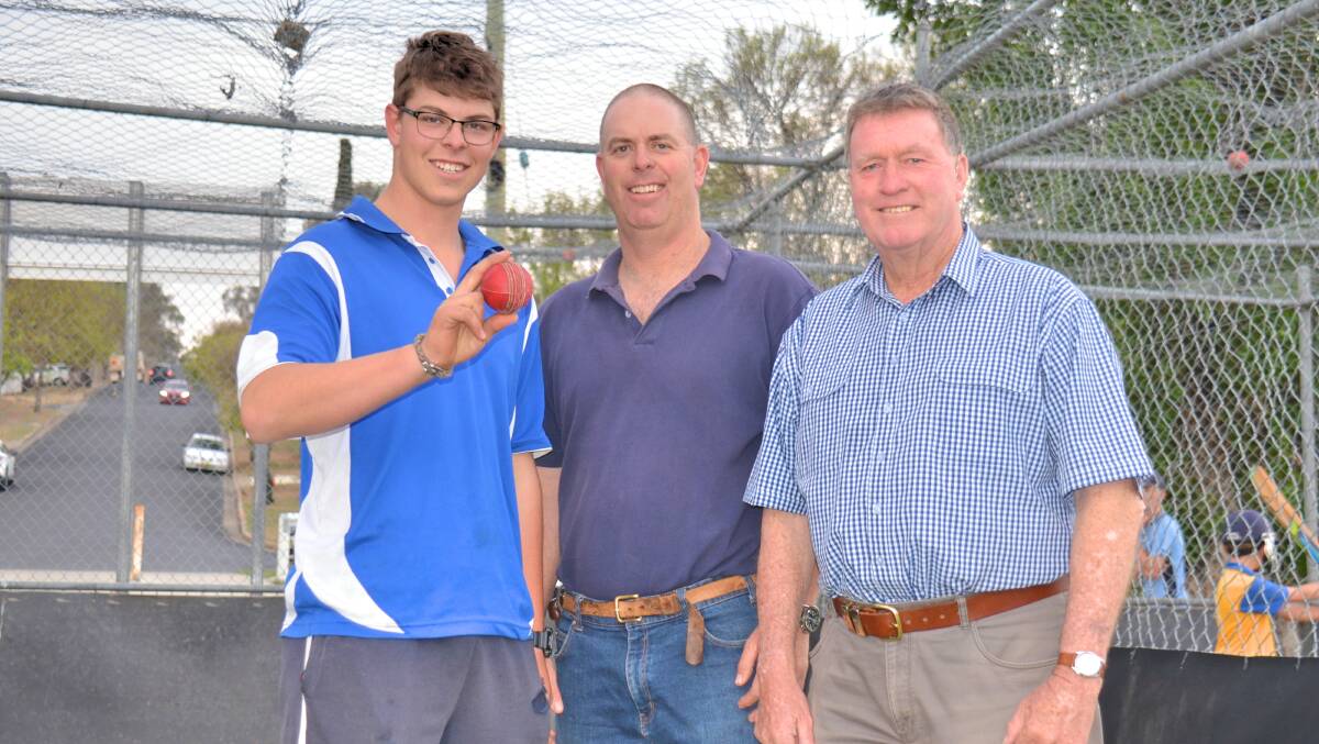FAMILY TIES: Mitch Foster, pictured with his father Matt and grandfather Don, has followed in his dad's footsteps in Gunnedah. Photo: Ellen Dunger.