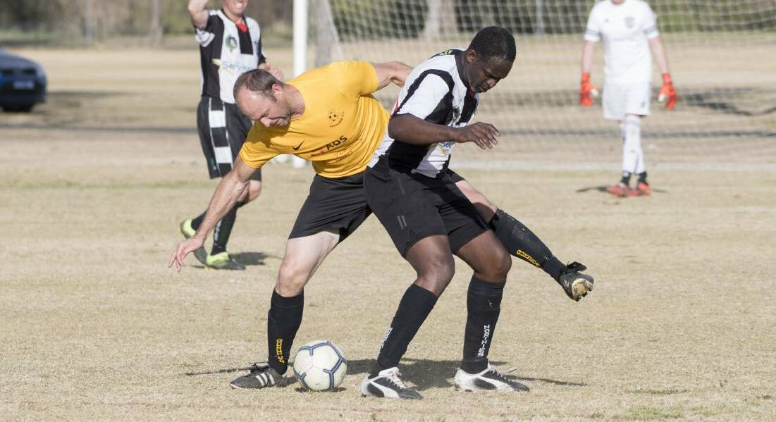HIGH STAKES: Gunnedah FC and North Companions will reignite their fierce rivalry in Saturday's finale at Scully Park. Photo: Peter Hardin 