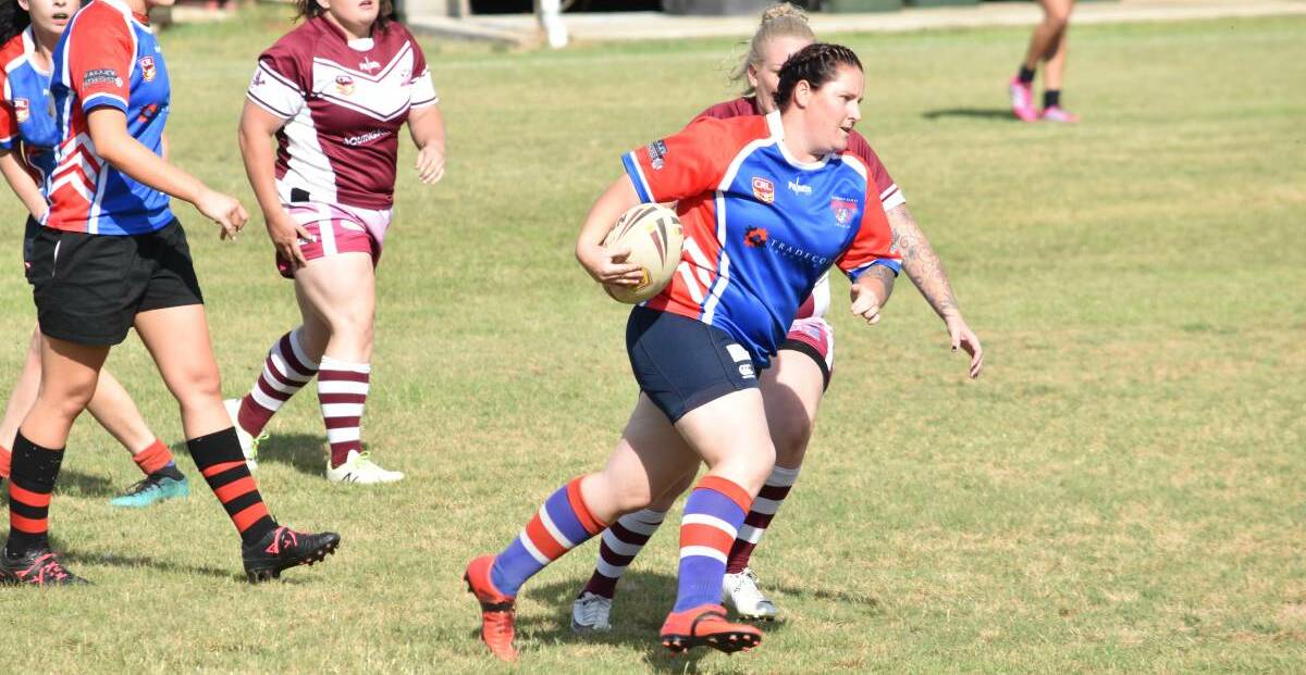 FROM LITTLE THINGS...: Lana Bottrell in action during the opening round of the fledgling women's nines competition.
