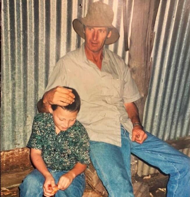 MEMORY LANE: Brookman with his late father, Tony. Photo: Facebook