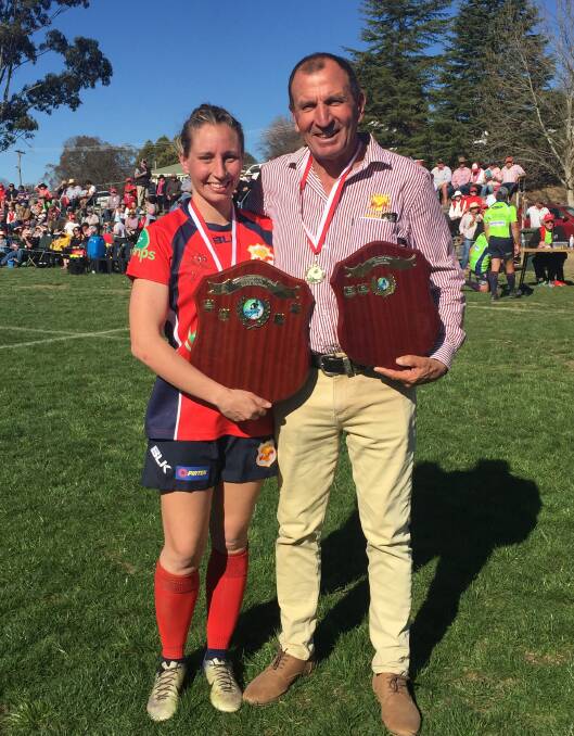 RESPECT: Sarah Stewart and her coach and father, John Hickey. "I don't think I've met a more inspirational man than my father," she says. Photo: Samantha Newsam