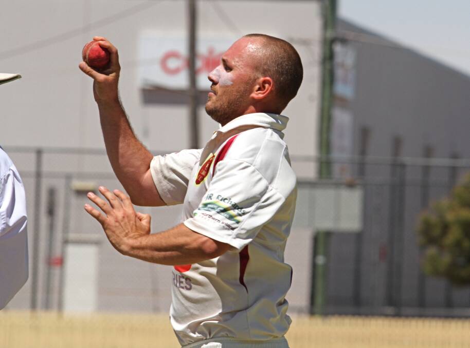 INSPIRING: Injured fast bowler Brad Jenkinson will push through the pain barrier in Sunday's War Veterans Cup final against Narrabri at Wolseley Oval.