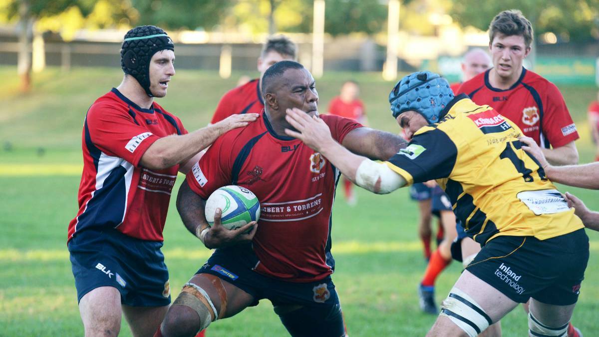 "INFLUENTIAL": Iliesa "Nimo" Navatu in action in Gunnedah's 36-29 home defeat of Pirates in round four. 
