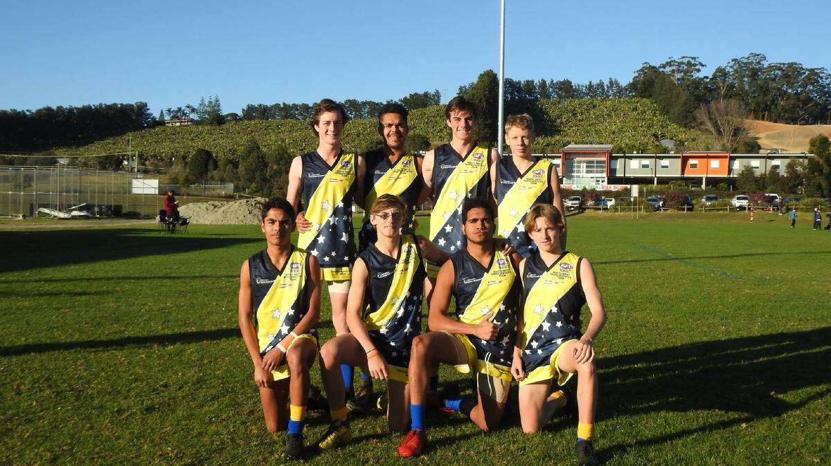 Back row from left: Harry Snook, Rhys Smith, Jack Montgomery, Nick Fisher, Adrian "Bob" Smith, Daniel Brown, Tyson Green and Willy Caccianiga.