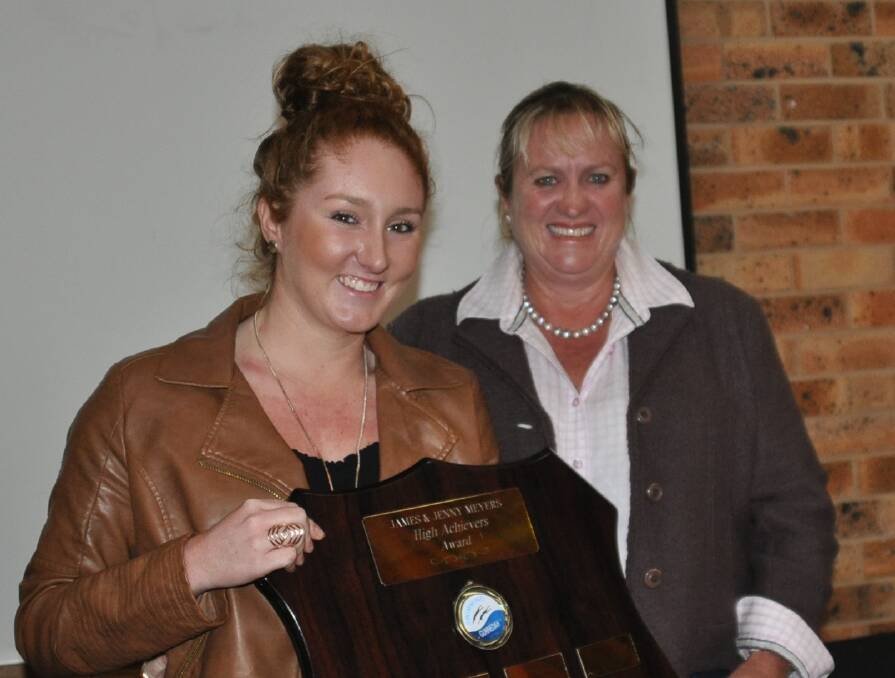  High achiever's award: Presented to Mikaela Meyers by her mother Jenny.