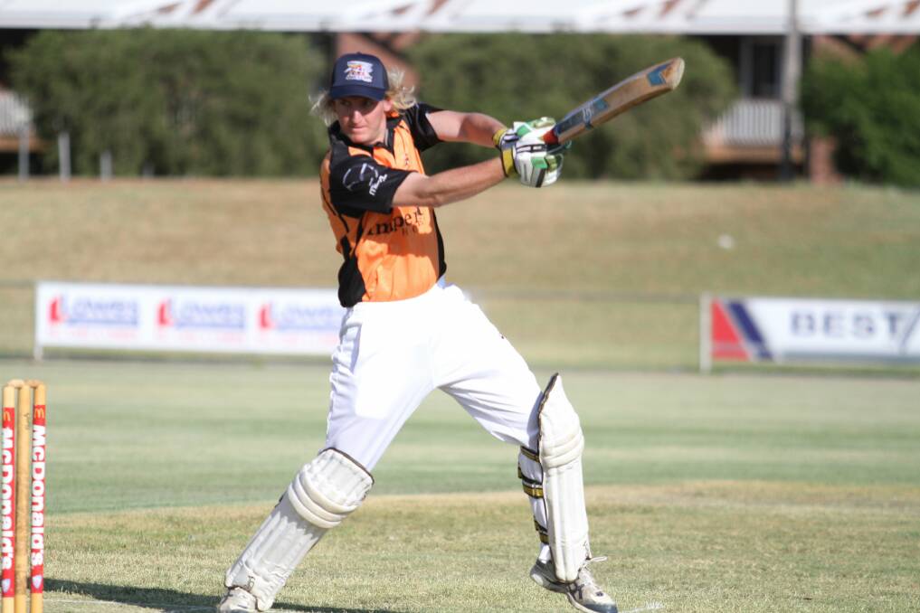 HIGH INTENSITY: Brad Swain attacks with extreme prejudice in his 37 for the Tigers.