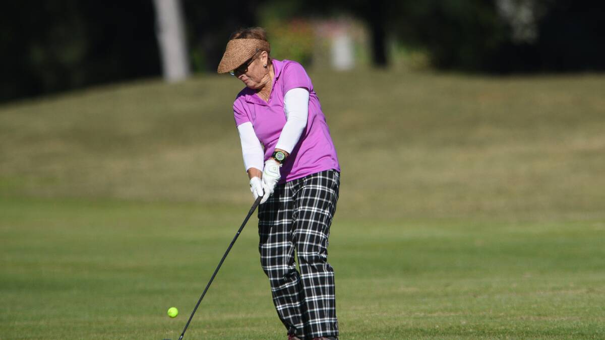 GRACE: Wendell Purss, of Tamworth, looks great in her golf gear and swings pretty good, too. 